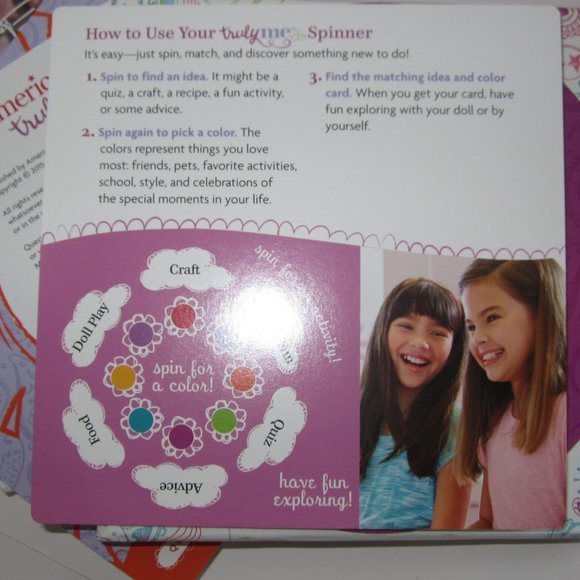 American Girl Truly Me Spinner Box - Activity Cards - Picture 5 of 5